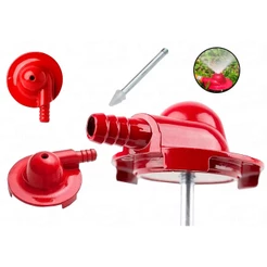 Irrigador Aspersor Chuvisco Zamak 1/2 Polegada Vermelho Fico Super Resistente Jardim Horta