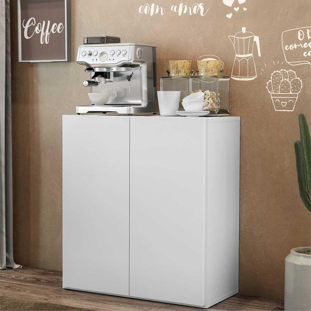 Aparador Cantinho do Café 2 Portas Multimóveis Branco em Oferta na Shopee