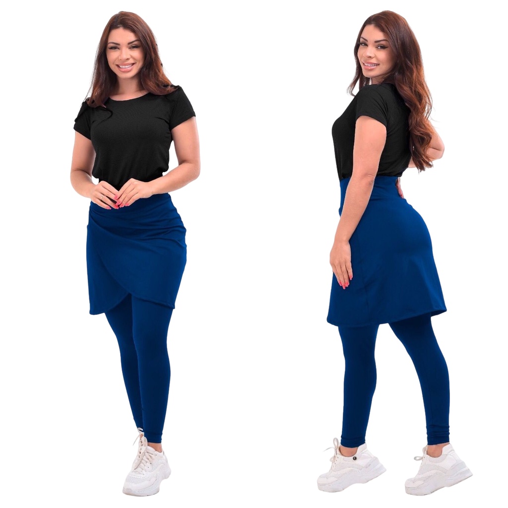 Calça Saia Fitness Moda Evangélica Caminhada Moda Cristã em Oferta na Shopee