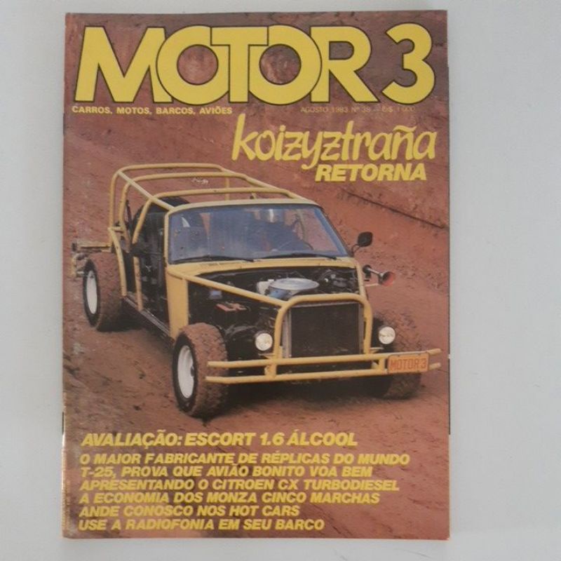 Revista Motor 3 Citroën CX Fora De Série Réplica Classic Motor Carriages Koizyztrana Chevrolet Monza Escort Hot Car Honda 450 300 S
