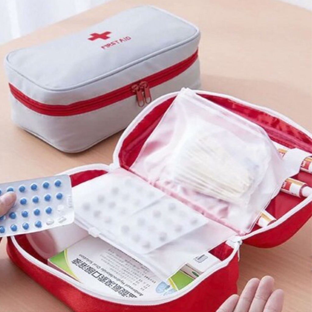 Necessaire Primeiros Socorros Porta Remédio Kit Viagem em Oferta na Shopee