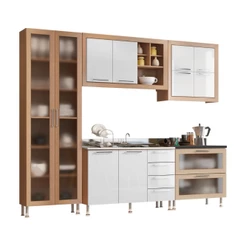 Armário de Cozinha Ditália Aspen 5 Peças Carvalho/Branco A10
