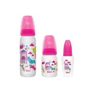 Kit 3 Mamadeiras Divertida 50/120/240ml Rosa - Lillo