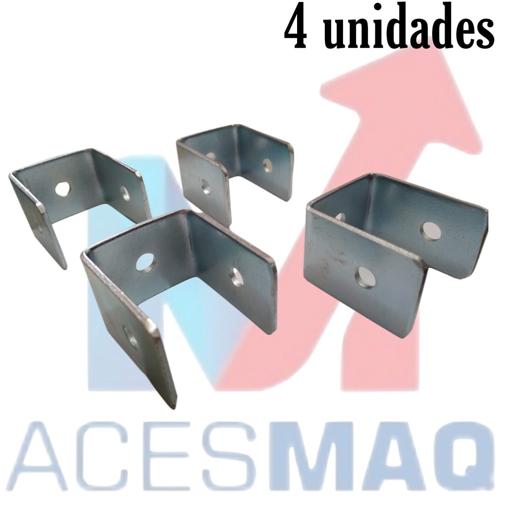 4 Nozinho Em U Galvanizado Para Fixação Em Toldo Retrátil.
