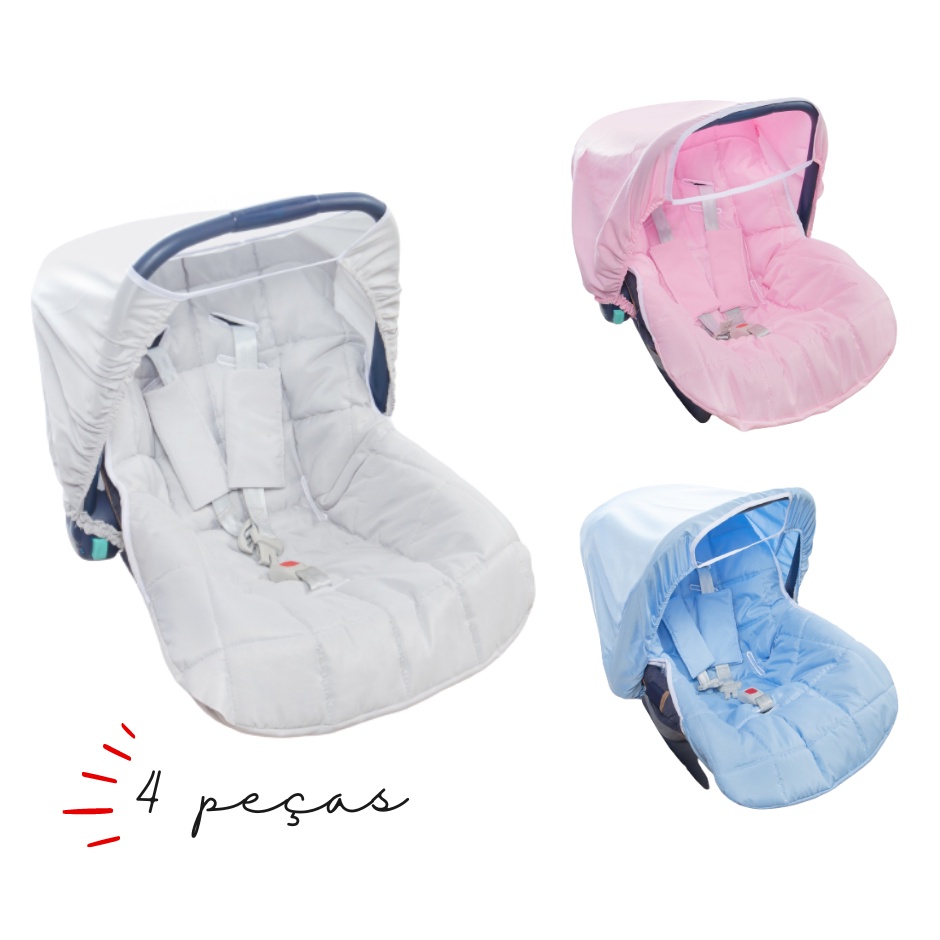 Capa para Bebê Conforto Com Capota 4 peças Universal