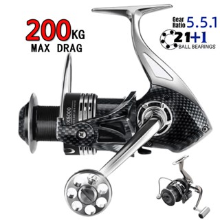Carretel De Pesca Com Tudo Metálico De Fibra De Carbono 5.5 : 1 Alta Velocidade 200kg Equipamento Fornecedor
