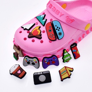 Encantos De Sapato Para Tamanco Decoração Pinos Botão De Jogo em Oferta na Shopee