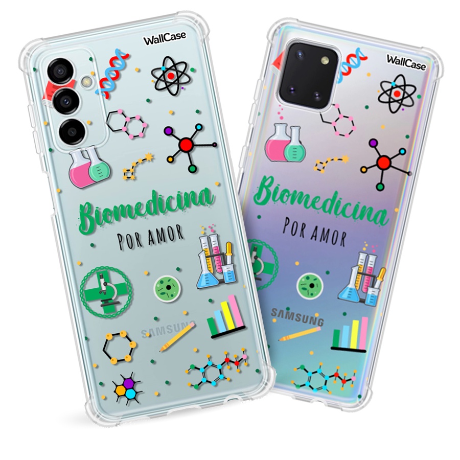 Capa de Celular Cp01 Profissão Biomedicina Para Galaxy A03 A04 A14 A31 A32 A33 A34 A53 A54 A72 A73 S23 S24 Fe Plus Ultra
