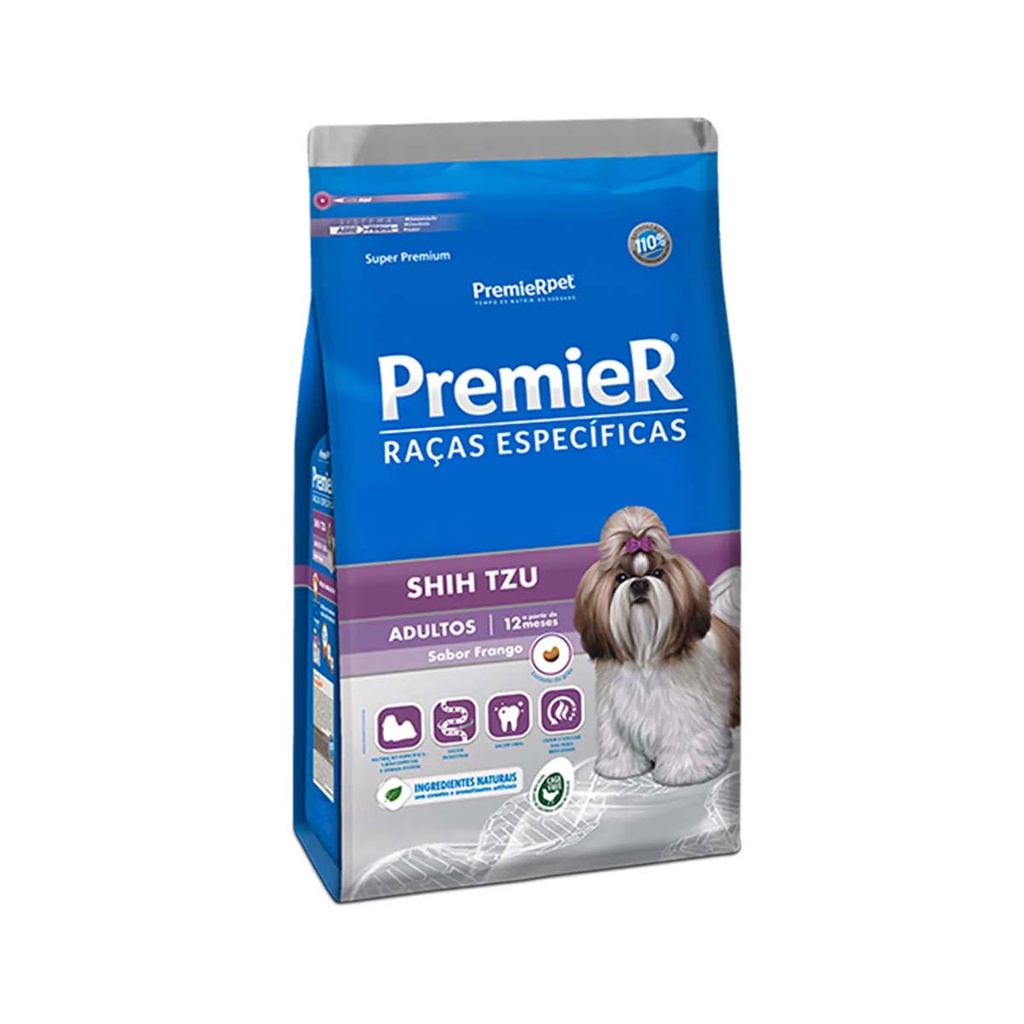 Ração PremieR Raças Específicas Shih Tzu Cães Adultos Frango 7,5Kg