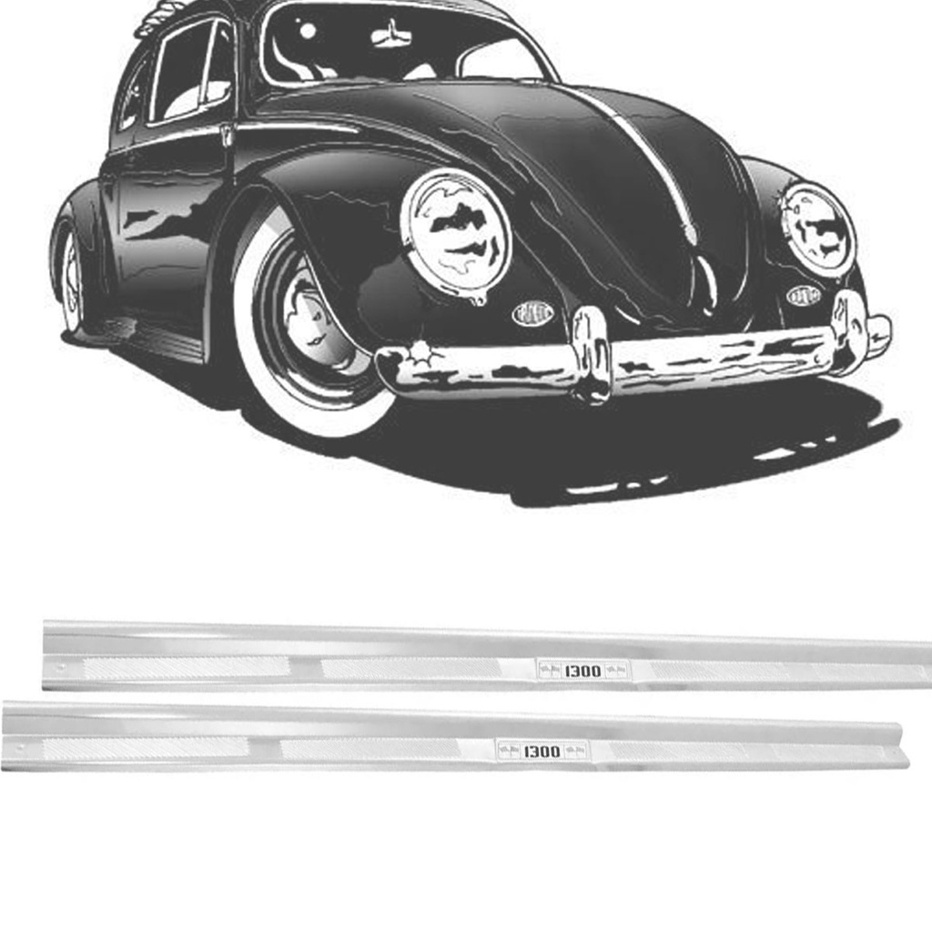 Estribinho Interno Soleira Da Porta Fusca 1300 Inox Par em Oferta na Shopee