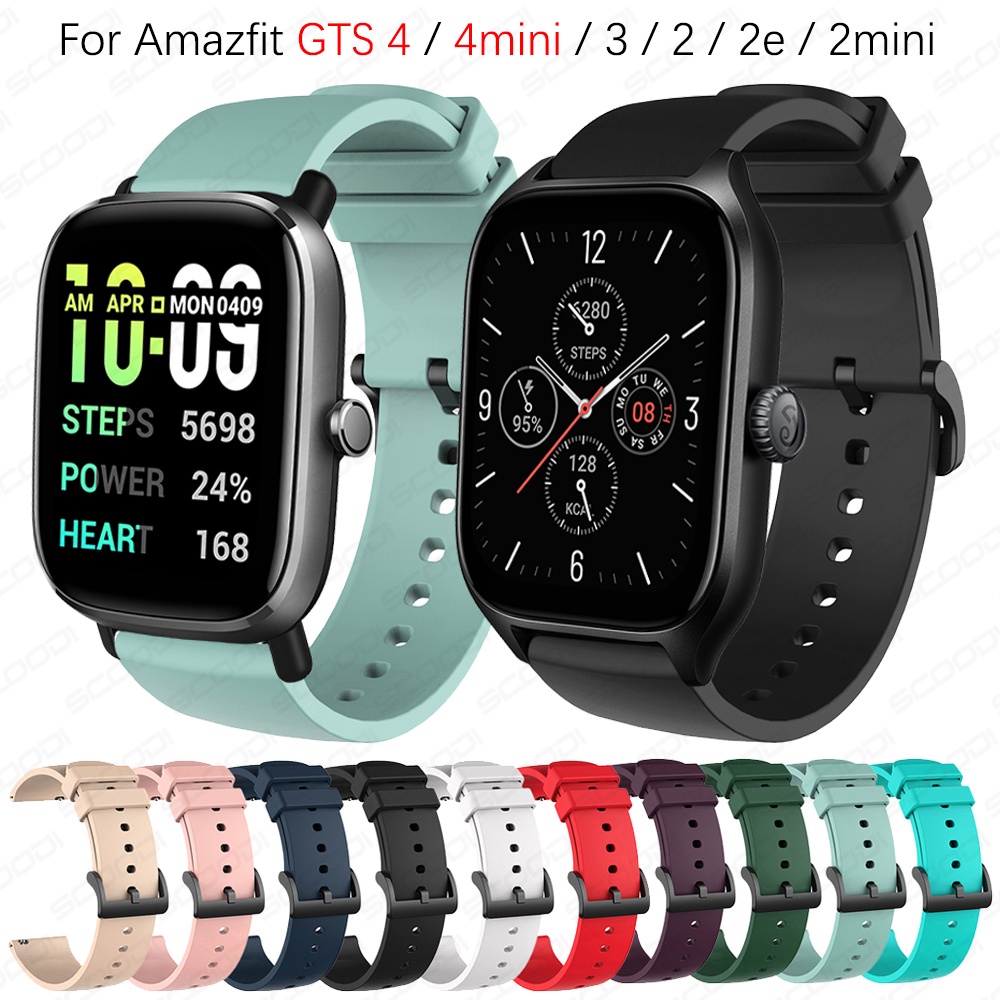 Pulseira Esportiva Oficial De Silicone De 20mm Para Amazfit gts 4 3 2 2e 4mini 2mini SmartWatch De Substituição