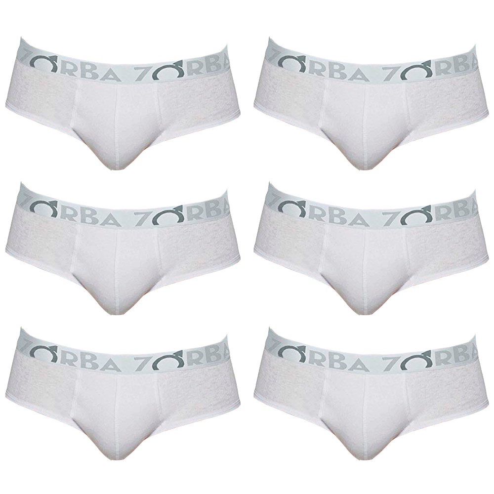 Kit com 6 Cuecas Zorba Slip 643 Algodao - Men Clothes
