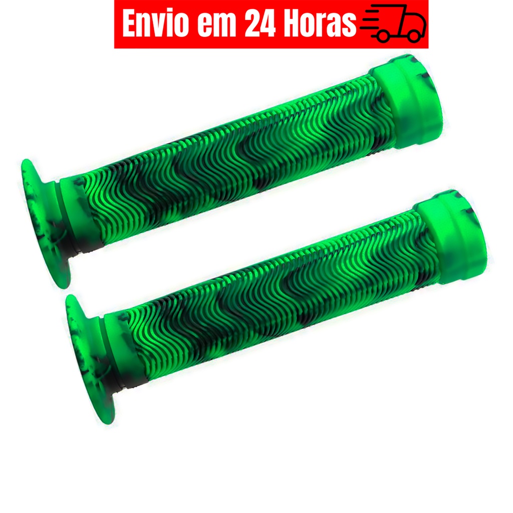 Manopla Punho GIOS Gi-075H 150mm Flange Freeride Bmx Wheeling Verde Camuflado