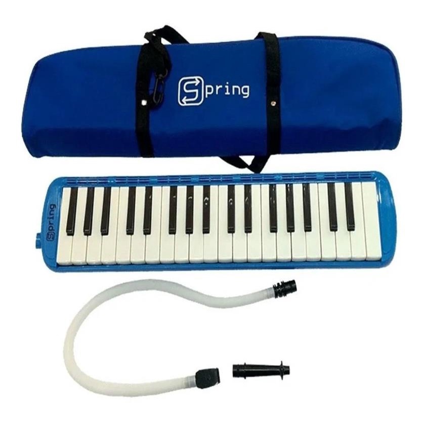 Escaleta Spring 37 Teclas Com Capa Sg37 Azul Preta Sg37+