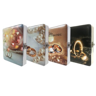 ÁLBUM DE CASAMENTO E BODAS COM ESTOJO 15X21 PARA 100 FOTOS