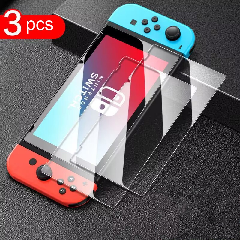 3 Pcs 9 H Protetor De Tela De Folha De Vidro Temperado Para Nintendo Console Do Switch Proteção Gaming Acessórios