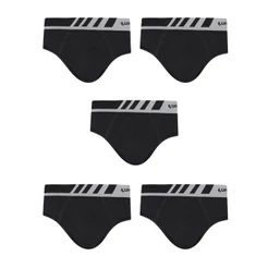 Kit com 5 Cuecas Lupo Slip Microfibra 691-002