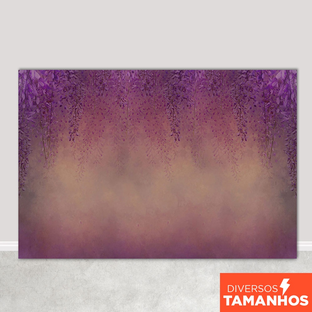 Fundo Fotográfico Floral Lilás Cenário Textura Fine Art  Painel Em Tecido Sublimado - FFT-443 em Oferta na Shopee