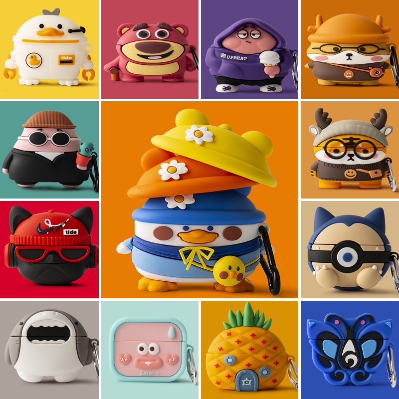 Para Redmi Buds 4 Pro Capa 3D Desenho Animado Macia De silicone Xiaomi bluetooth Manga Protetora Bonito À Prova De Choque