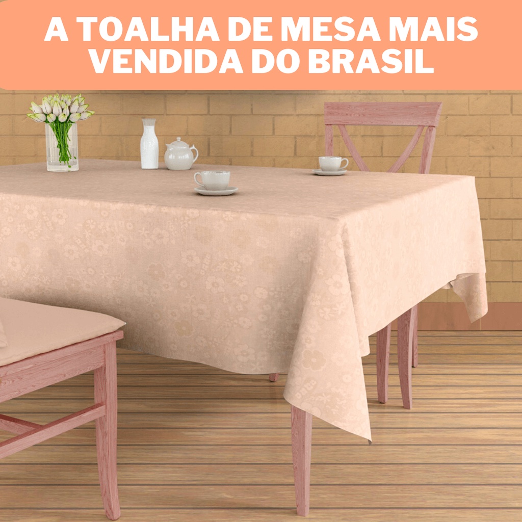 Toalha de Mesa 4 Lugares Plástico Impermeável Térmica Grossa Retangular 1,00m x 1,40m