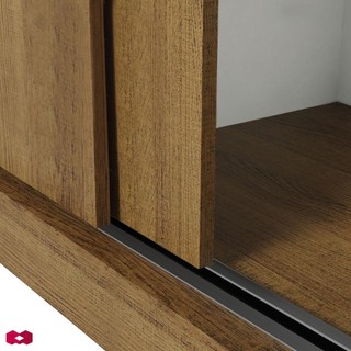 Trilho para Porta de Correr Rm-026 Guarda Roupa 2 Metros Rometal ...