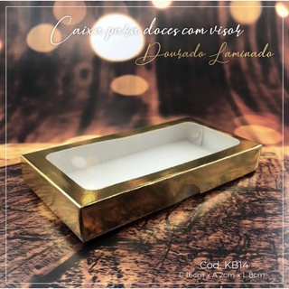10 Caixas Presente Doces C/Visor Ouro Laminada 16X8X2 Kb14 Baixíssima (Kb) em Oferta na Shopee