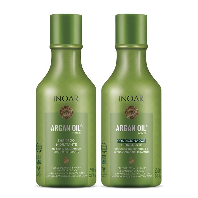 Kit Duo Inoar Argan Oil System 250ml em Oferta na Shopee