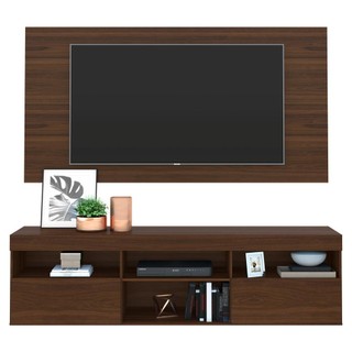 Rack com Painel para TV até 65" Multimóveis Flórida FG3059 Madeirado em Oferta na Shopee