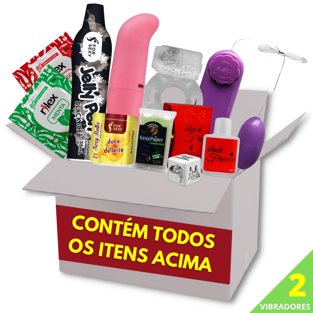 Kit Sex Shop Produtos Eróticos C 2 Vibradores Casal Revenda Shopee Brasil 6204