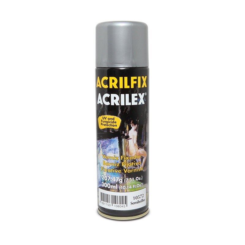 Kit c/3 unid Acrilfix Verniz Proteção UV Fungicida Semibrilho Acrilex