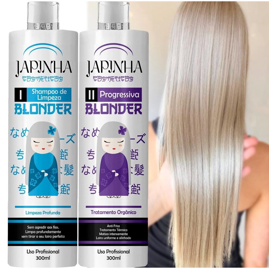 Progressiva Sem Formol Loiro não Amarela os Fios japinha 300ml ...