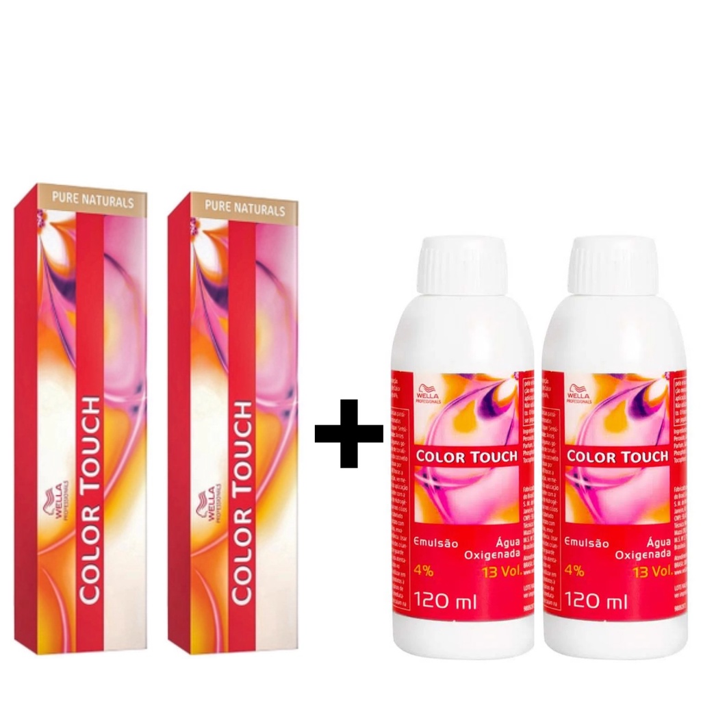 Kit 2  Color Touch Tonalizante 60g+2 Emulsão 120ml Wela Professionals
