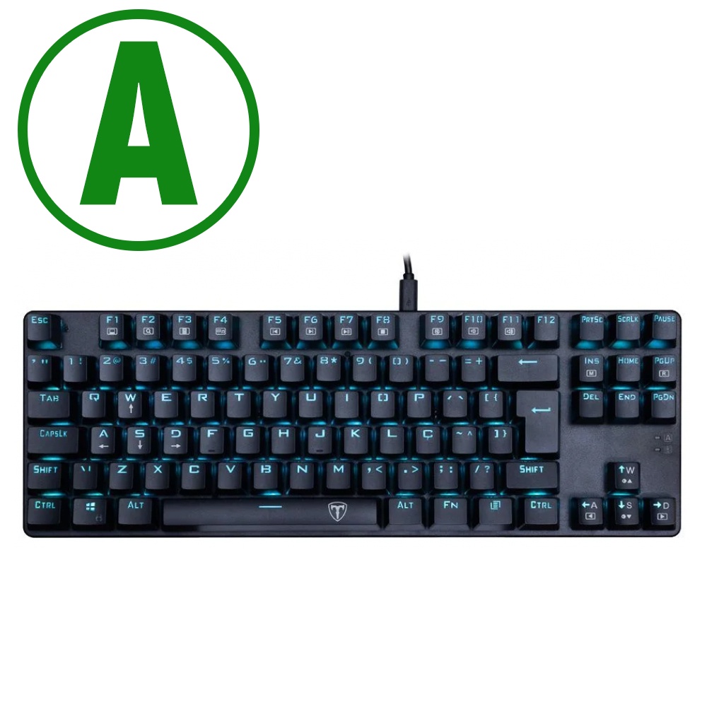 Teclado Gamer Ice Blue T-Dagger Mecânico Switch Blue (Recondicionado) - Classe A