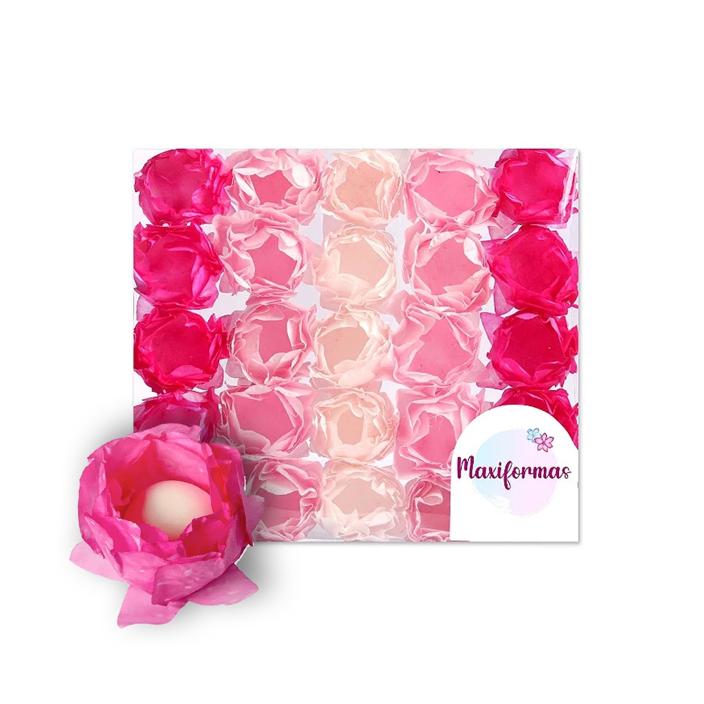 Forminha para Doces Finos - Adelle - Rosa - 25 unidades - Home & Living