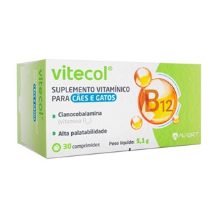 Suplemento Avert Vitecol Para Cães E Gatos - 30 Comprimidos em Oferta na Shopee
