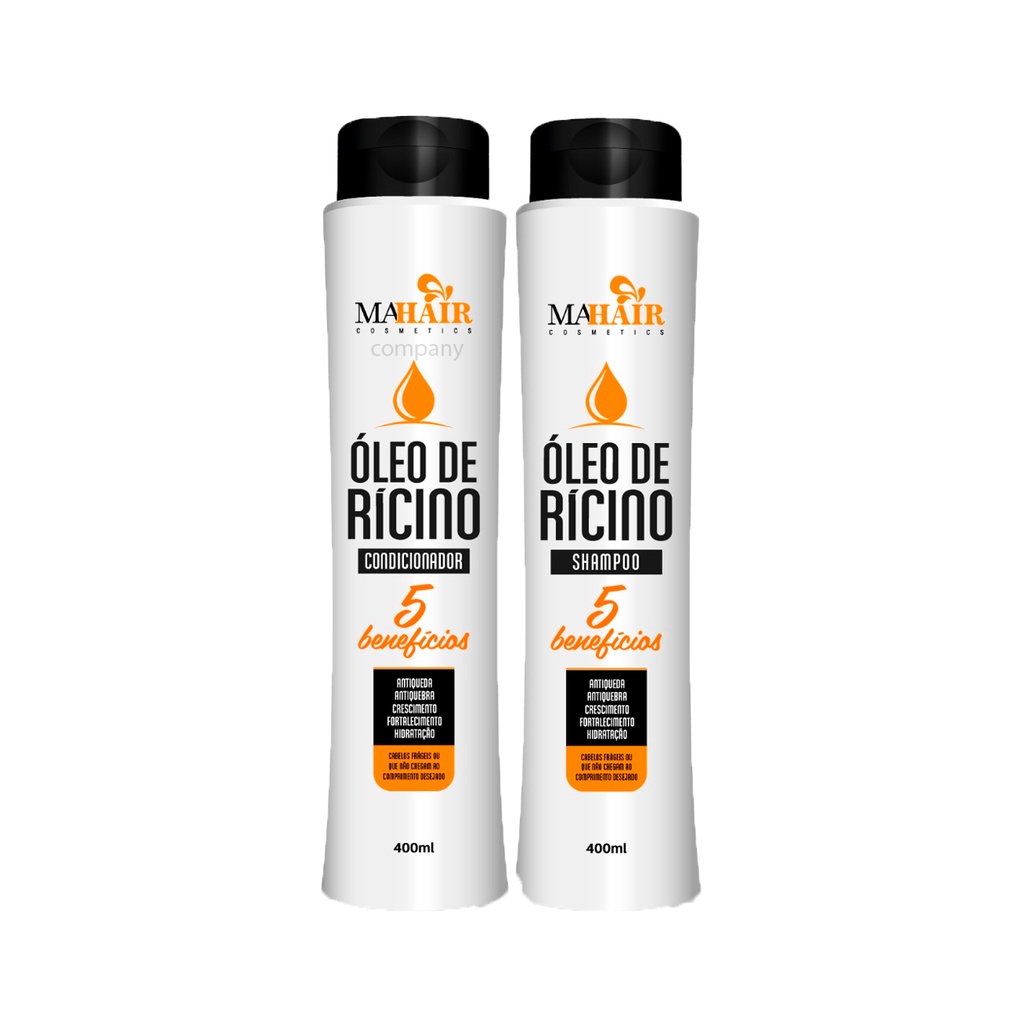 Shampoo e Condicionador Oleo de Ricino Mahair 2 Produtos