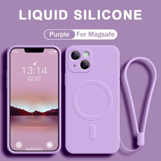 Caixa Oficial Magsafe Para iPhone 14 11 12 13 Pro MAX mini 8 Plus X XR XS 14Pro Capa De Celular Silicone Macio Fosco Líquido Magnético Doce Protetor De Câmera Tampa Traseira