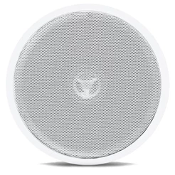 Arandela Coaxial Com Tweeter Fixacao Teto Caixa Som Ambiente Redonda Branca