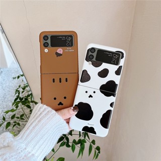 Projetado Para Samsung Galaxy Z Flip 4 Capa De Urso De Vaca Anti-Impacto 3 5G Traseira De Celular