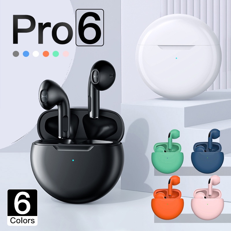 Fone De Ouvido Bluetooth Sem Fio Original Air Pro 6 TWS Com Controle De Toque Do Microfone Para iPhone Xiaomi Huawei Phone