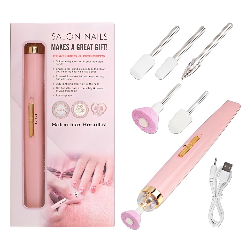 Lixadeira Polimento Profissional De Unhas 5 em 1 Manicure Cutícula Portátil Recarregável Salon Nails