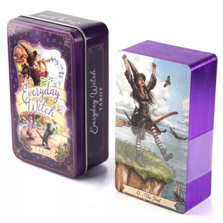Everyday Witch Tarot Em lata Com Bordas Roxas Tarô Diário De Uma Bruxa Baralho de Cartas de Oráculo em Oferta na Shopee