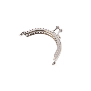 UKI 1PC Moldura Metálica Kiss Arco De Fecho Para Bolsa De Embreagem De Moedas Tom Prata 6,5cm