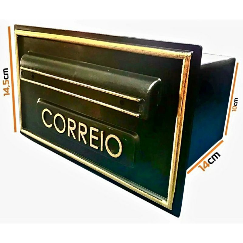 Caixa de Correio PVC Correio Cartas para Embutir em Muro Portão Automático com Suporte para Grade