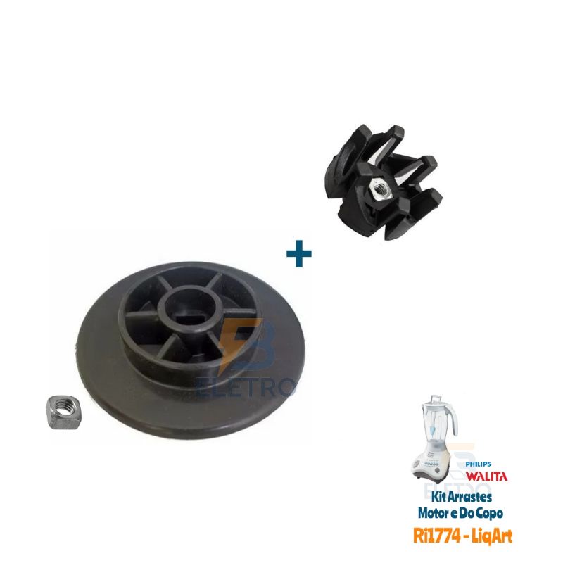 Arraste do Copo e Motor para Liquidificador Philips Walita RI1774 Ri1764 Ri1765 Ri1784
