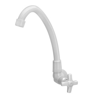 Torneira de parede Bica movel ABS Branca 1/2x3/4