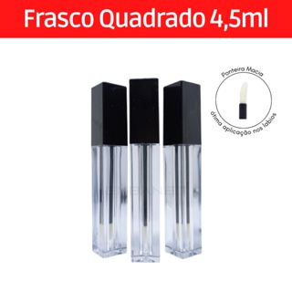 Batom Liquido Embalagem Vazia Frasco Quadrado 4,5ml - 10und em Oferta na Shopee