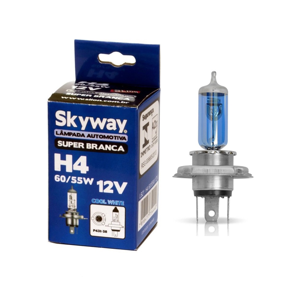 Lâmpada Super Branca H4 60/55w - Skyway em Oferta na Shopee