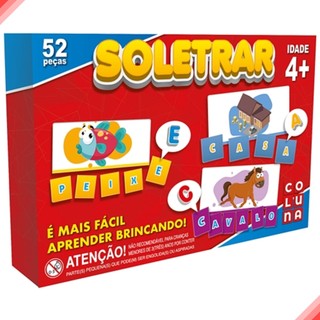 Jogo Soletrar 52 Peças Educativo Didatico Infatil em Oferta na Shopee