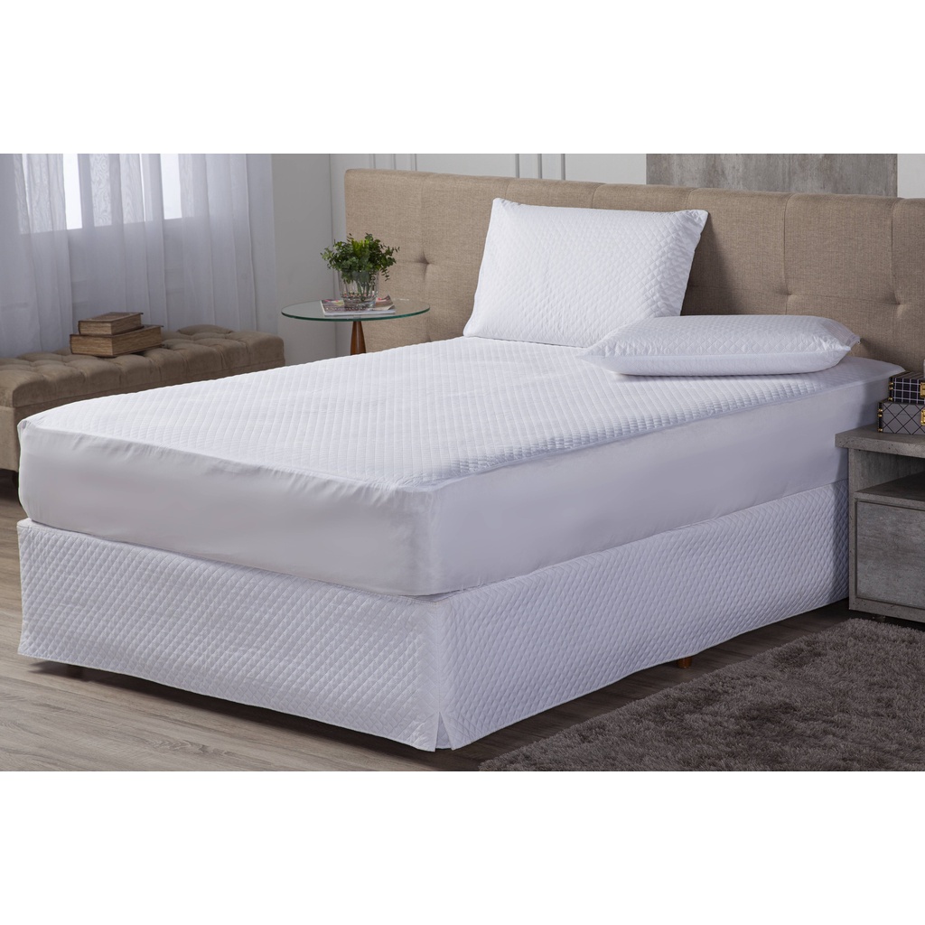 Capa Impermeável Para Colchão Queen Com Elástico Matelado Ultrassônico